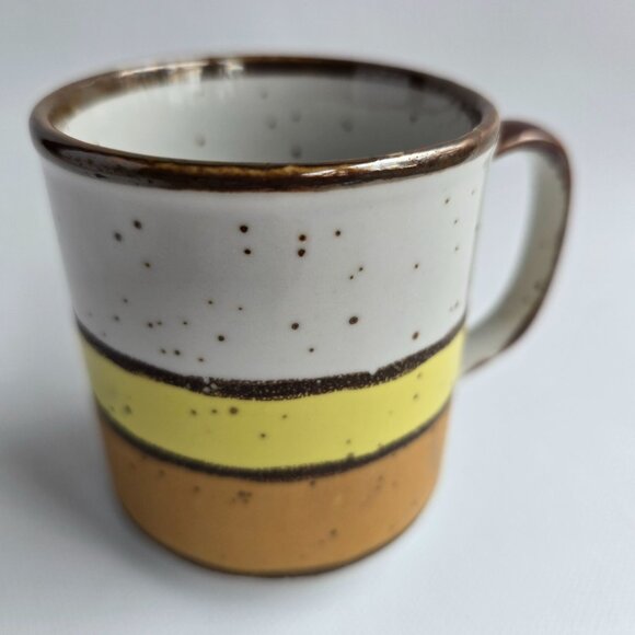 Vintage Hearthside Buffet Ware No. 555 Japan Speckled Ceramic Mug With Yellow & - Picture 8 of 16